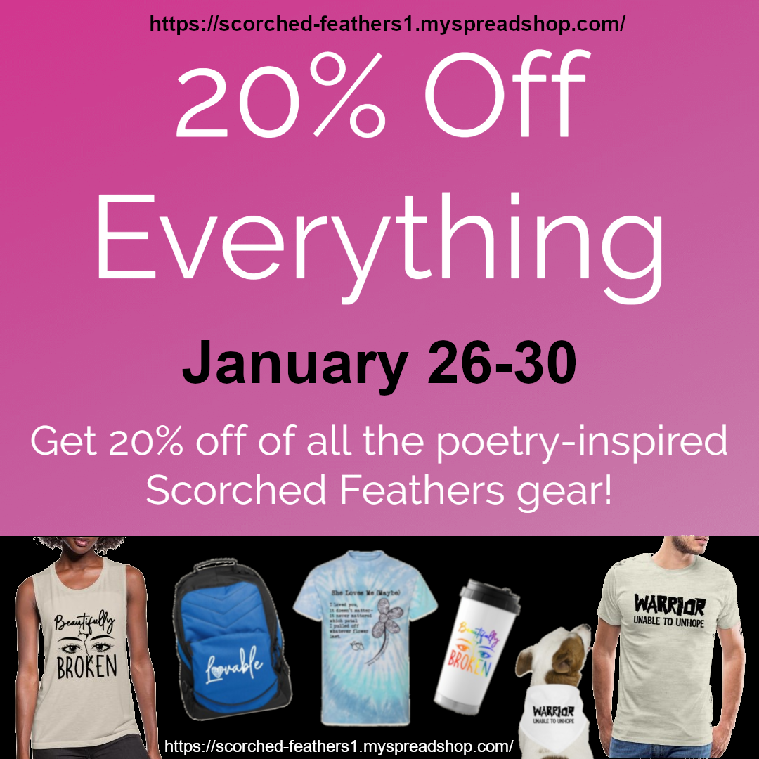 20% off everything in the store Jan 26-30